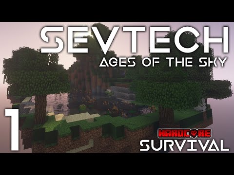 SevTech: Ages Of The Sky - Caveman Make Fire! | Day 1 [ Hardcore Survival ]