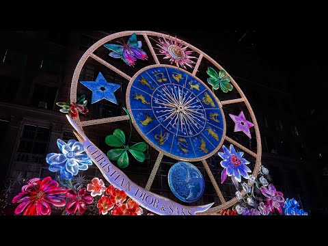 Saks Fifth Avenue Holiday Light Show & Windows 2023 Opening Ceremony - Dior Carousel of Dreams