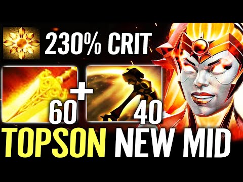 🔥 TOPSON Dawnbreaker Forgotten MID — Radiance 1st Item 230% CRIT WTF Cancer DPS Dota 2 Pro