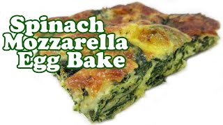 EGG BAKE RECIPE w/ SPINACH - Crustless Quiche Recipe - Eggs Breakfast Casserole Recipes -HomeyCircle