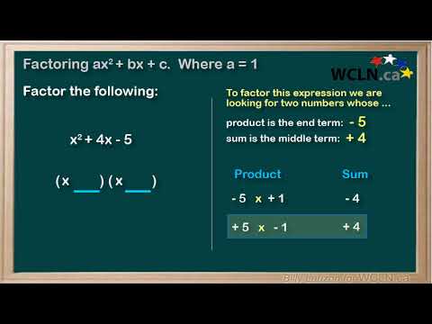 WCLN - Factoring Trinomials Part 1