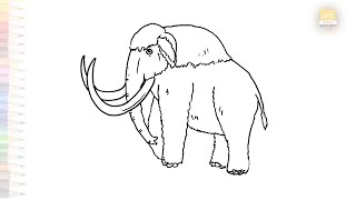 Easy Mammoth drawing |Extinct animal drawing tutorial| How to draw A Mammoth step by step #artjanag