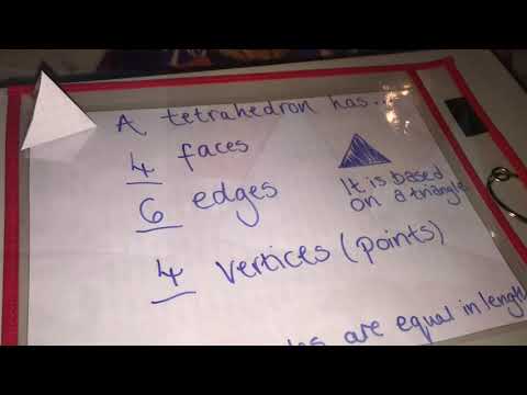 ACE 3D Shapes | Making the Net of a Tetrahedron (3D Solid) 🔺🔻🔺