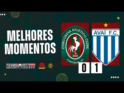 Gols e lances de Concórdia x Avaí