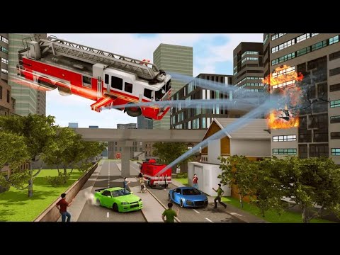 Flying Fire Truck Simulator Game Play ।।  VIKI GAMES VG 🔥