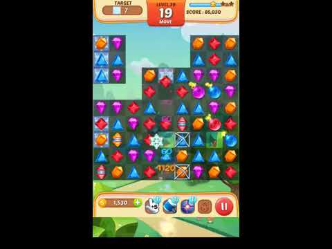 Jewel Match King Level 39 - Walkthrough ( No Booster )