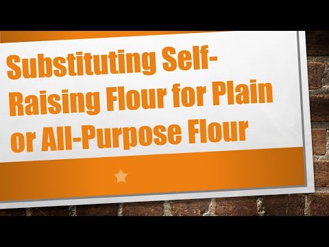 Substituting Self-Raising Flour for Plain or All-Purpose Flour