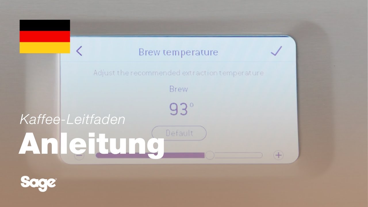 Anpassen der Brühtemperatur