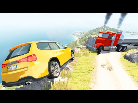 Cliff Drops #1 - BeamNG DRIVE | CrashTherapy