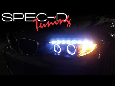 SPECDTUNING INSTALLATION VIDEO: 2008-2011 BMW E82 1 SERIES PROJECTOR HEADLIGHTS