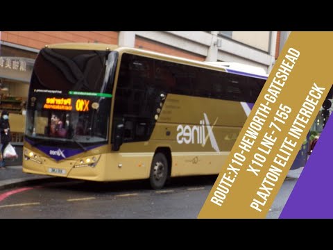 GNE Route:X10|Heworth-Gateshead|X10 LNE-7155|Plaxton Elite InterDeck.