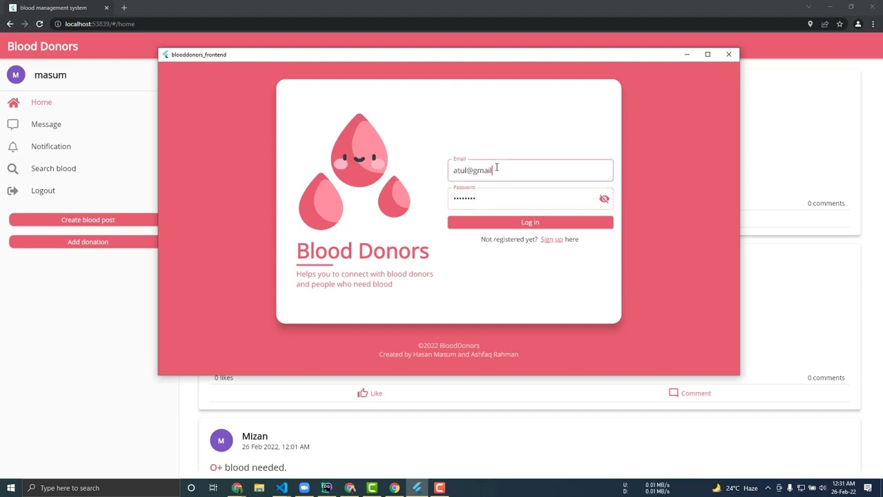 Blood Donors: Blood Management System.