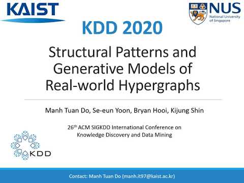 Structural Patterns and Generative Models of Real world Hypergraphs (KDD 2020, Short)