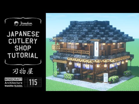 [Building a Realistic Japanese House in Minecraft] Japanese Cutlery Shop #115