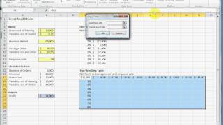How to make a two way (two variable) data table in Excel