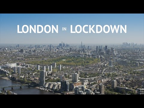 London in Lockdown - Aerial views of London's empty streets during the COVID-19 Pandemic - 4K
