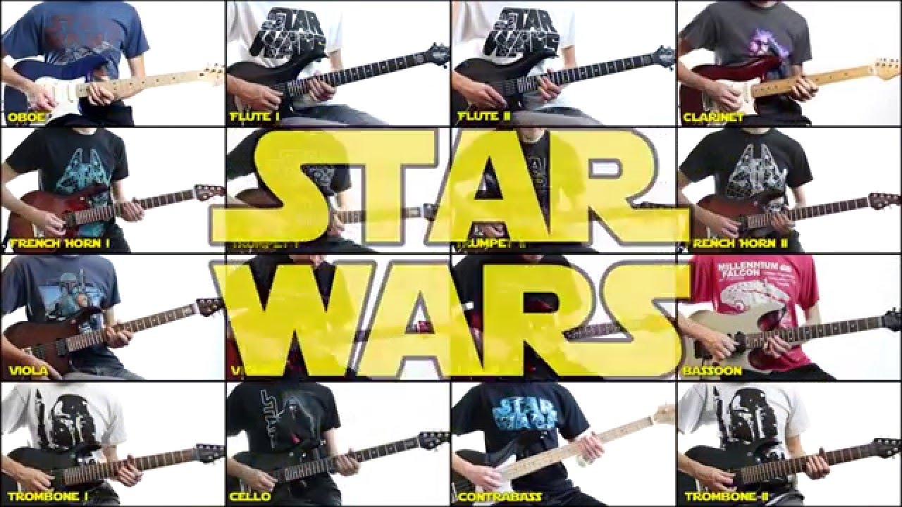 Star Wars Main Theme - 16 Guitar Orchestra | Cooper Carter - YouTube
