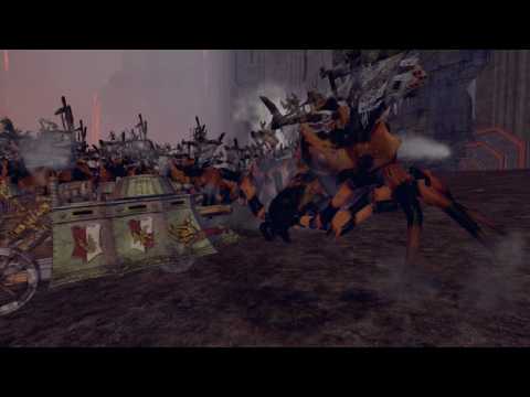 Total War: Warhammer - 40 Steam Tanks vs 40 Arachnarok Spiders