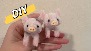DIY cute piggy out of pipe cleaners #diy #diytutorial #handmade #pipecleanercrafts