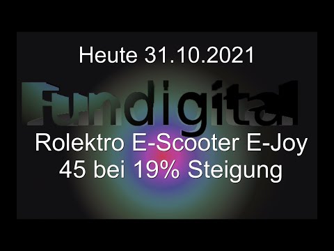 19 % Steigung mit dem E-Joy 45 Rolektro E-Roller