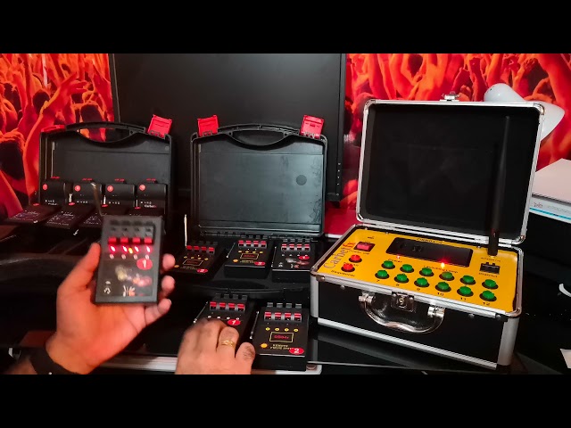 Vídeo relacionado con 36 Canales de Control Inalámbrico, Sistema de Efecto de Escenario Inalámbrico para Equipos de Boda, Sistema de Encendido por Radio para Fuegos Artificiales, Fuente de Chispas, Gran Espectáculo, Fiesta