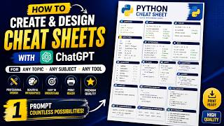 How to Create Professional Cheat Sheets with ChatGPT | Design Any Cheat Sheet in Minutes