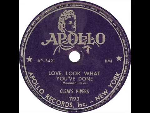 Bonnie Davis & Clem's Pipers - Love, Look What You've Done / Pickin' Petals (Apollo 1193) 1952