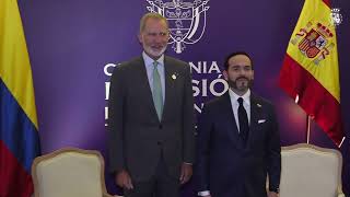 Su Majestad el Rey en el encuentro con el Presidente electo de la República de Colombia, Abelardo de la Espriella