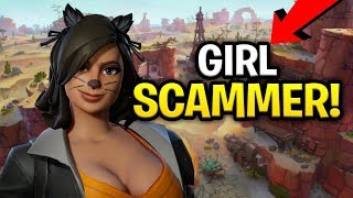BIG GIRL SCAMS ME FOR EVERYTHING!! (Scammer Get Scammed) Fortnite Save The World
