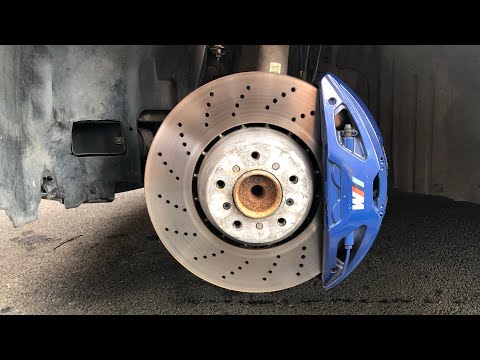 BMW E60 M5 front brake upgrades using 374mm G chassis calipers E61 E63 E64 530i 535d M6 650i 635d