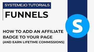 How to add an affiliate badge to your page and earn lifetime commissions