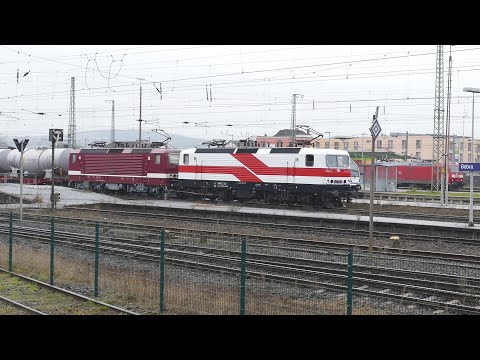 Bahnhof Bebra in Nordhessen mit viel Güterverkehr und dem Rangierbahnhof