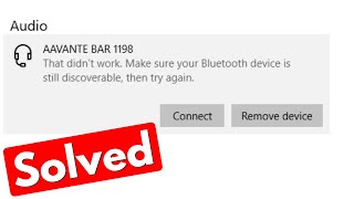 That didn't work make sure your bluetooth device is still discoverable