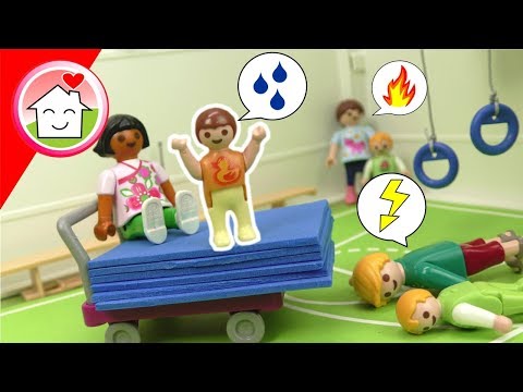 Playmobil Film Familie Hauser - Turnen mit Anna -  PLAYMOBIL Kindergarten und Turnhalle