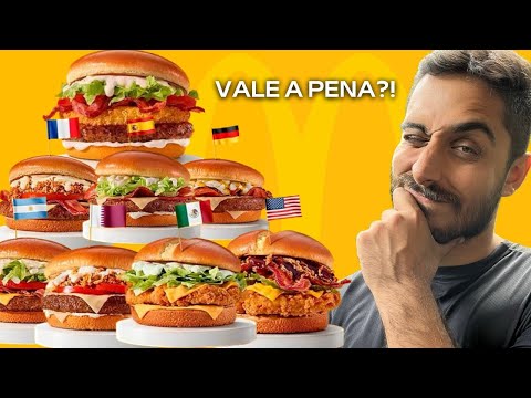 PROVEI TODOS OS SANDUÍCHES DA COPA DO MUNDO MCDONALD'S