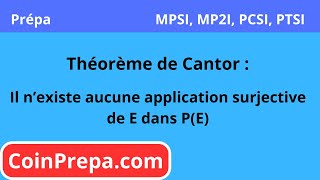 Cantor's Theorem: There is no surjective mapping from E to P(E)