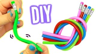 DIY BENDY PENCILS! Make Stretchy Bendy Pencils!