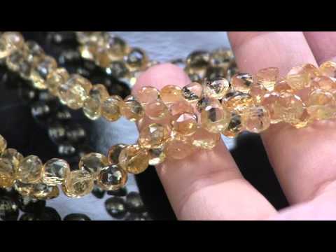 Yellow Gemstone Citrine Smooth Oval Shape Beads Bracelet