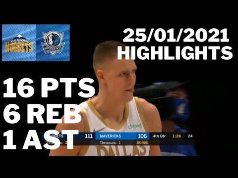 Kristaps Porzingis vs. Nuggets: 16 pts, 6 reb, 1 ast HIGHLIGHTS 2020/2021 Regular Season [25.01.21.]