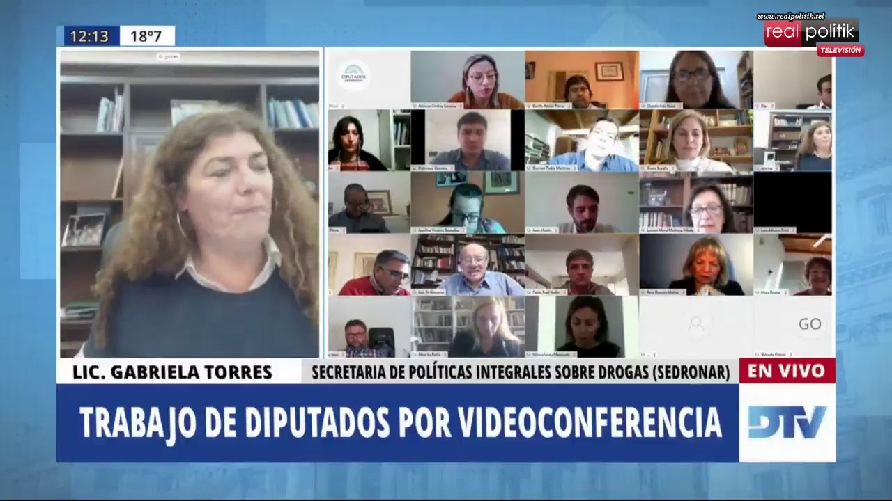 ideoconferencia de Diputados: Comisión de prevención de adicciones y control del narcotráfico