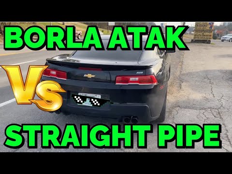 Chevy Camaro SS 6.2L V8 LS: STRAIGHT PIPES Vs BORLA ATAK CAT BACK!
