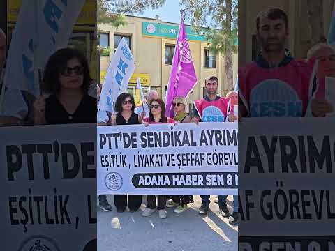 Adana'da, "PTT'de Sendikal Ayrımcılığa Hayır" Başlıklı Basın Açıklamasında Celal Mönür Konuştu.