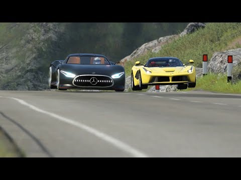 Mercedes-Benz Vision GT vs Ferrari LaFerrari at Highlands