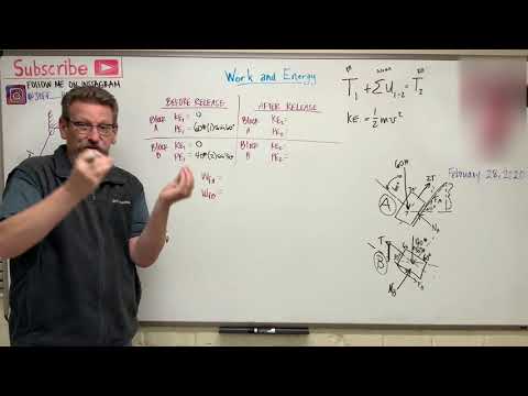 Dynamics: Lesson 24 - Work and Energy Balance Hard Example
