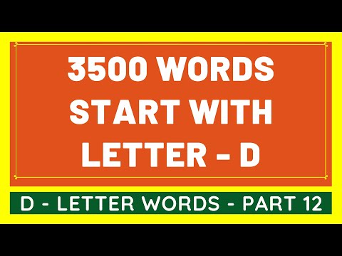 3500 Words That Start With D #12 | List of 3500 Words Beginning With D Letter [VIDEO]