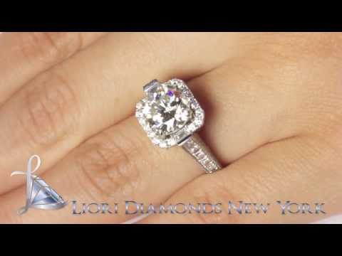 ER-SOLD-152 - 4.63 Carat H-VS1 Vintage Style Round Diamond Engagement Ring 18k White Gold