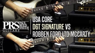 Video thumbnail for PRS USA Core DGT Signature VS Robben Ford Limited Edition McCarty Review (No Talking) by Music Force Official