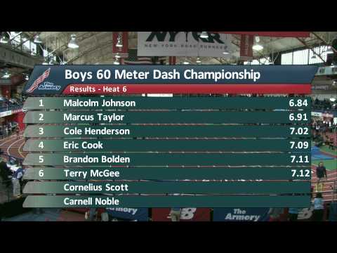 Boys 60m Prelim Heat 6 - New Balance Nationals Indoor 2014