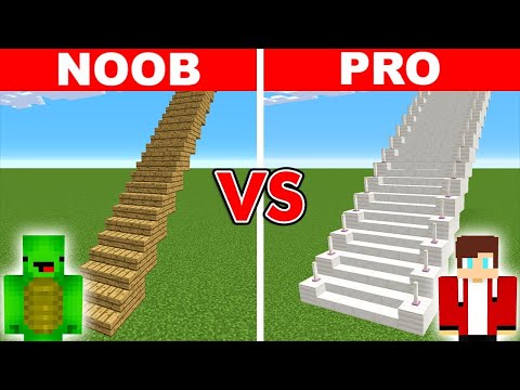 NOOB vs PRO: EN UZUN MERDİVEN YAPI KAPIŞMASI ! - Minecraft
