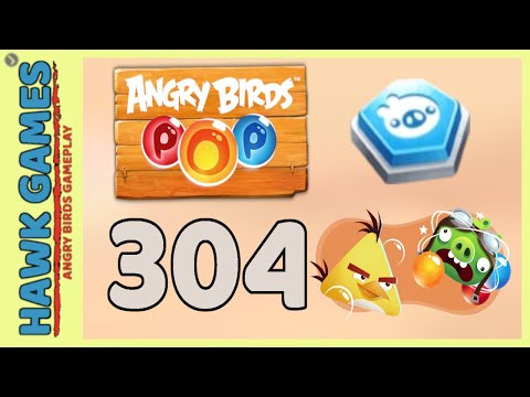 Angry Birds Stella POP Bubble Shooter Level 304 - Walkthrough, No Boosters